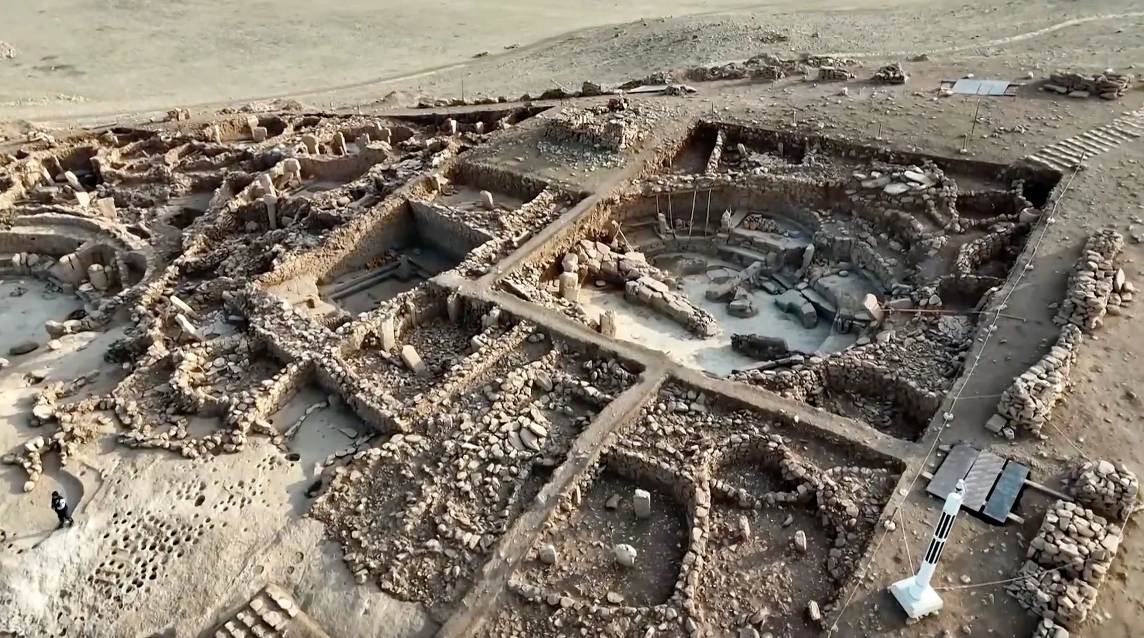 Aerial view of the Karahan Tepe excavation complex