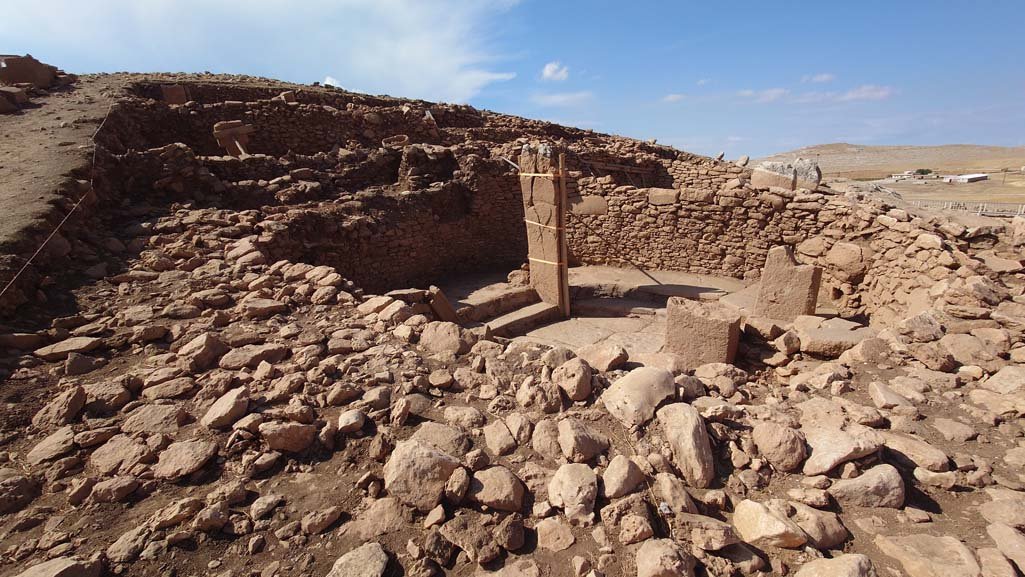 A rock-cut room at Karahan Tepe